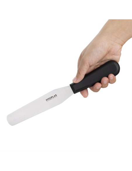Couteau spatule Hygiplas noir 150mm - inox flexible