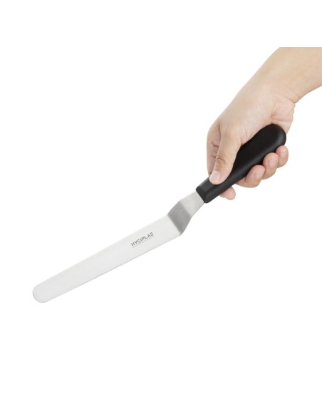 Couteau spatule coudé Hygiplas noir 190 mm