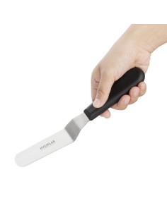 Couteau spatule coudé Hygiplas noir 100mm - 10 cm 2