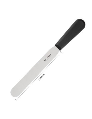 Couteau spatule à lame droite Hygiplas noir 205mm