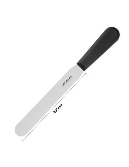Couteau spatule à lame droite Hygiplas noir 205mm