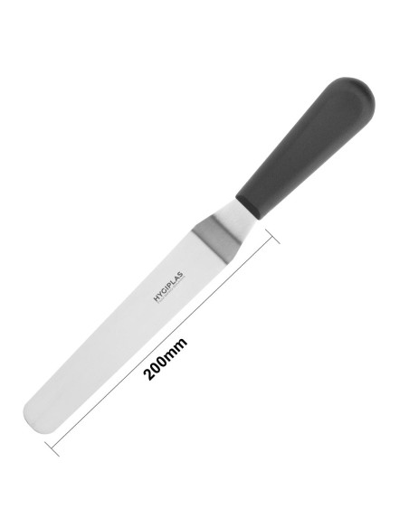 Couteau spatule coudé Hygiplas noir 190 mm
