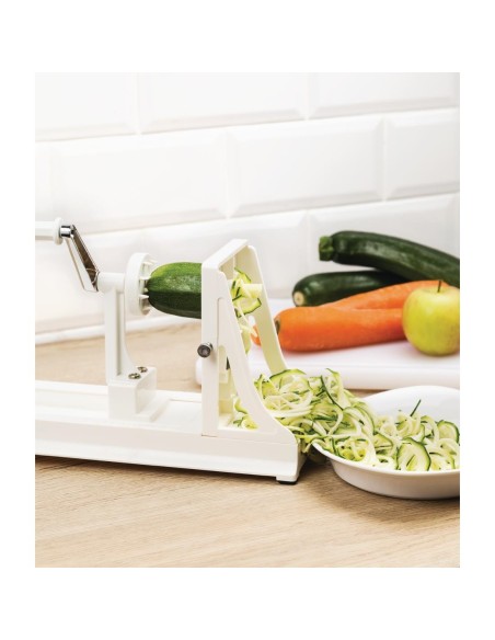 Spiralizer de légumes Vogue - 3 lames inox, blanc