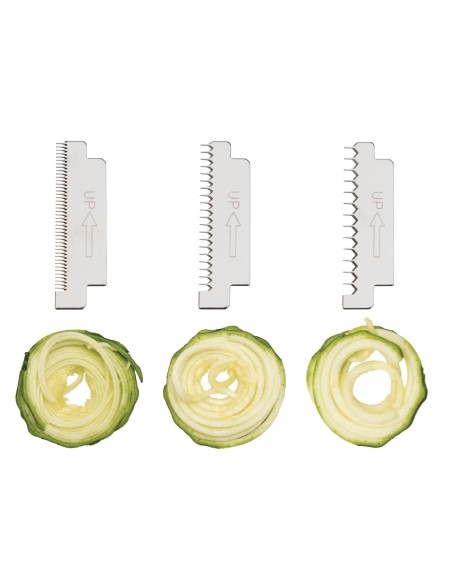 Spiralizer de légumes Vogue - 3 lames inox, blanc