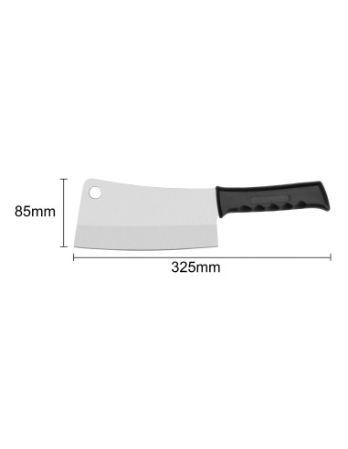 Couperet noir Vogue 180mm - Couteau à découper en inox