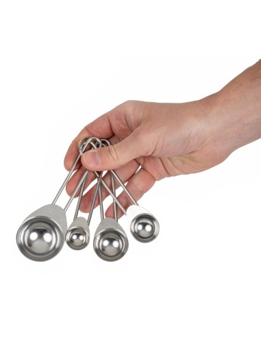 Ensemble de cuillères doseuses Kitchen Craft - 4 pièces inox