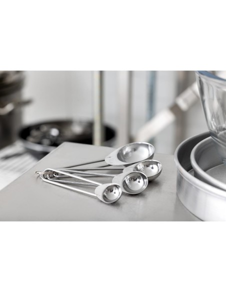 Ensemble de cuillères doseuses Kitchen Craft - 4 pièces inox