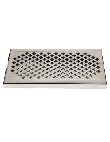Bac récepteur de bar inox Beaumont 300x150 mm