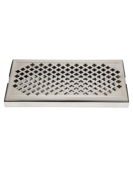 Bac récepteur de bar inox Beaumont 300x150 mm