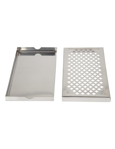 Bac récepteur de bar inox Beaumont 300x150 mm
