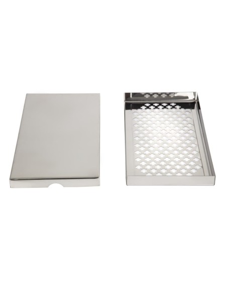 Bac récepteur de bar inox Beaumont 300x150 mm