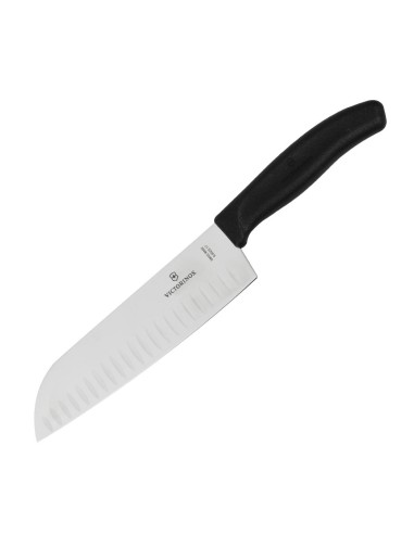 Couteau Santoku alvéolé Victorinox 17cm - Noir