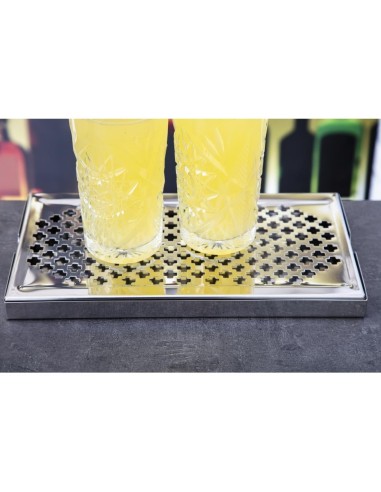 Bac récepteur de bar inox Beaumont 300x150 mm