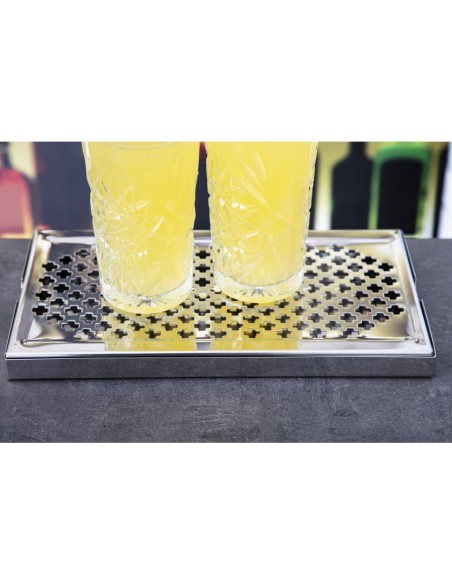 Bac récepteur de bar inox Beaumont 300x150 mm
