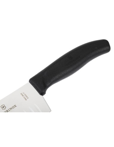 Couteau Santoku alvéolé Victorinox 17cm - Noir