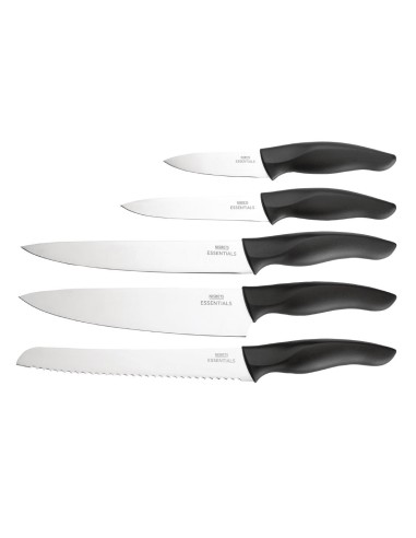 Ensemble bloc et couteaux Nisbets Essentials - 5 couteaux inox