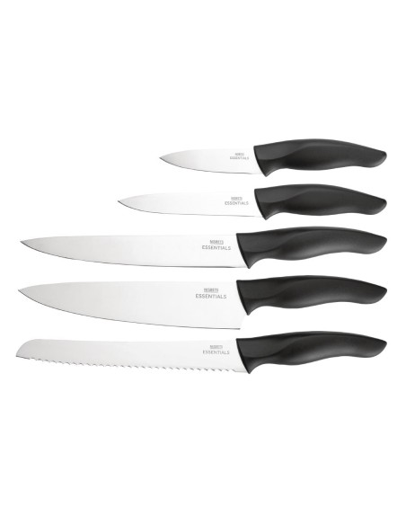 Ensemble bloc et couteaux Nisbets Essentials - 5 couteaux inox