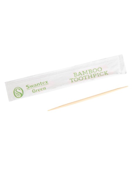 Cure-dents en bambou biodégradables Swantex - lot de 1000