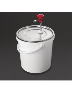 Distributeur de sauce à pompe Schneider 10L - Polypropylène