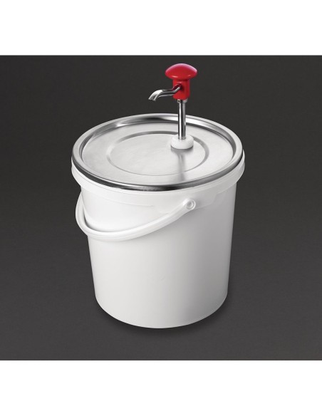Distributeur de sauce à pompe Schneider 10L - Polypropylène