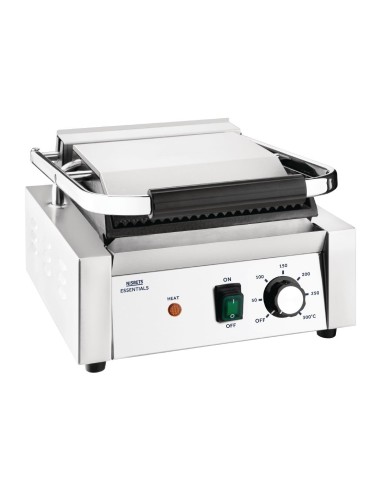 Gril de contact Nisbets Essentials 1,8kW - Plaque rainurée