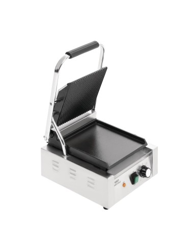 Gril de contact Nisbets Essentials 1,8kW - Plaque rainurée