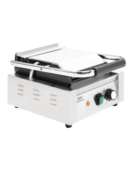 Gril de contact Nisbets Essentials 1,8kW - Plaque rainurée
