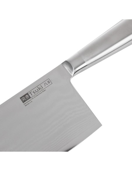 Couperet japonais Series 8 Vogue Tsuki 182mm - acier Damas