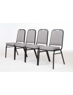Chaise de banquet gris Bolero lot de 4 - intérieur 2