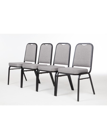 Chaise de banquet gris Bolero lot de 4 - intérieur