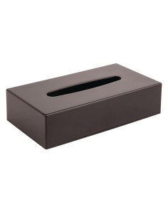 Boîte à mouchoirs rectangulaire noire Bolero