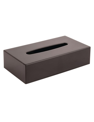 Boîte à mouchoirs rectangulaire noire Bolero