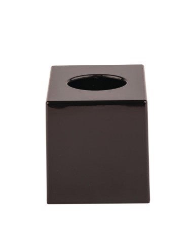 Boîte à mouchoirs carrée noire Bolero