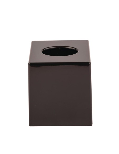 Boîte à mouchoirs carrée noire Bolero