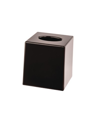 Boîte à mouchoirs carrée noire Bolero