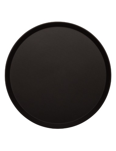 Plateau rond antidérapant Treadlite Cambro 35,5 cm - noir