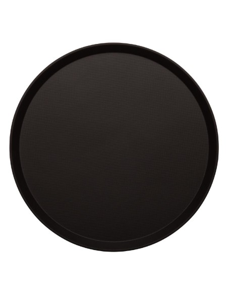 Plateau rond antidérapant Treadlite Cambro 35,5 cm - noir