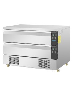 Soubassement double réfrigération Polar 2 tiroirs 6x GN 1/1 - 265 L 2