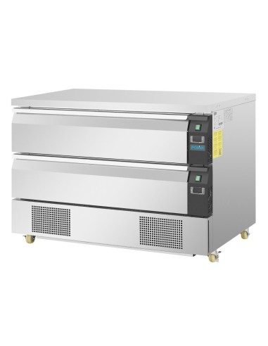 Soubassement double réfrigération Polar 2 tiroirs 6x GN 1/1 - 265 L