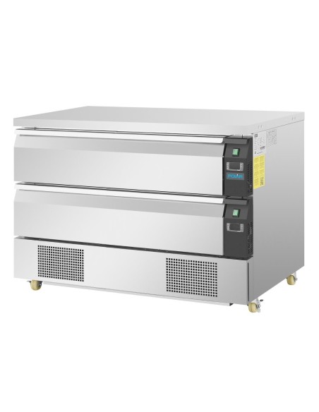 Soubassement double réfrigération Polar 2 tiroirs 6x GN 1/1 - 265 L