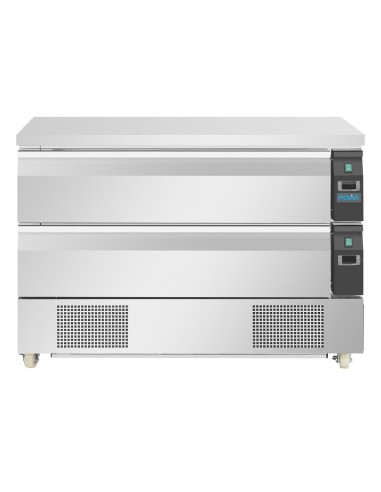 Soubassement double réfrigération Polar 2 tiroirs 6x GN 1/1 - 265 L