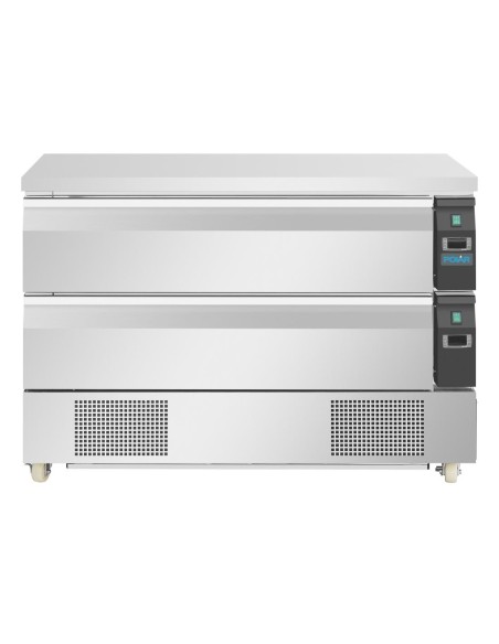 Soubassement double réfrigération Polar 2 tiroirs 6x GN 1/1 - 265 L