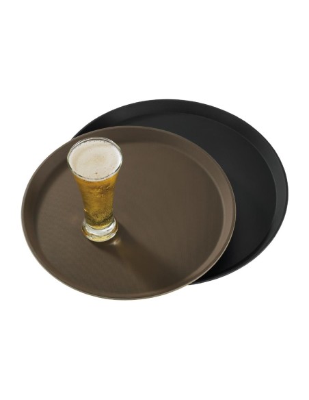 Plateau rond antidérapant Treadlite Cambro 40,5 cm noir