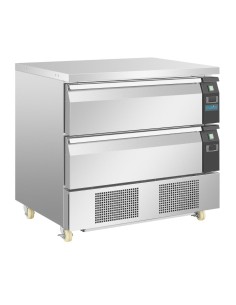 Soubassement double réfrigération Polar 2 tiroirs 4x GN 1/1