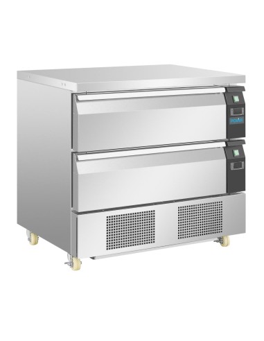 Soubassement double réfrigération Polar 2 tiroirs 4x GN 1/1