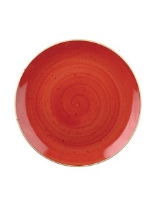 Assiettes coupes rondes Churchill Stonecast Berry Red 248mm - Lot de 12