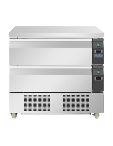 Soubassement double réfrigération Polar 2 tiroirs 4x GN 1/1