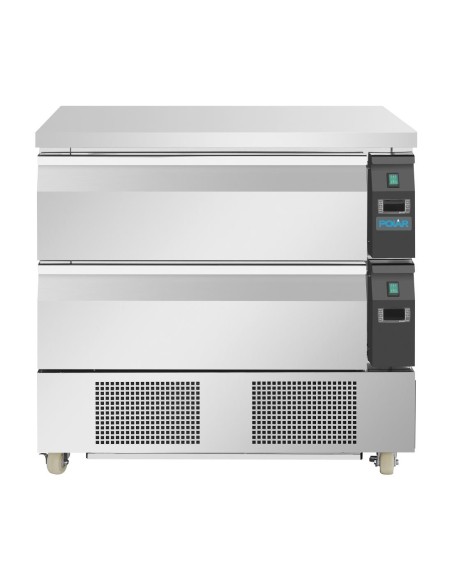 Soubassement double réfrigération Polar 2 tiroirs 4x GN 1/1