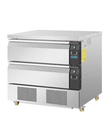 Soubassement double réfrigération Polar 2 tiroirs 4x GN 1/1