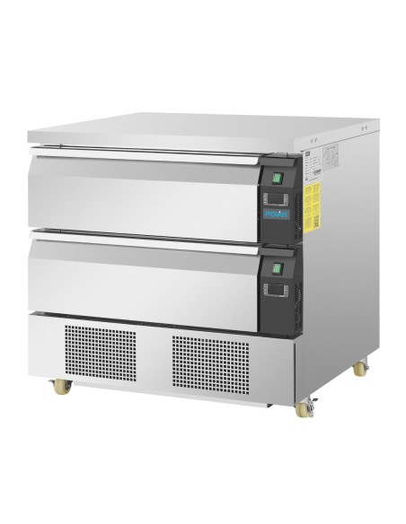 Soubassement double réfrigération Polar 2 tiroirs 4x GN 1/1